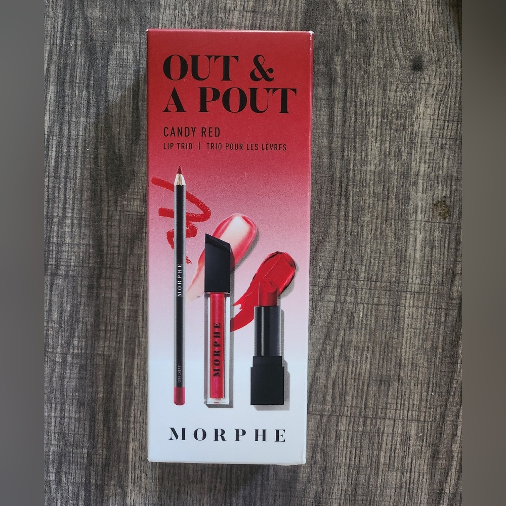 Morphe Out & A Pout Candy Red Lip Trio